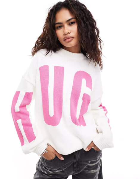 HUGO Sbraid sweatshirt in white