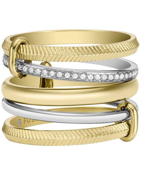 All Stacked Up Two-Tone Stainless Steel Prestack Ring