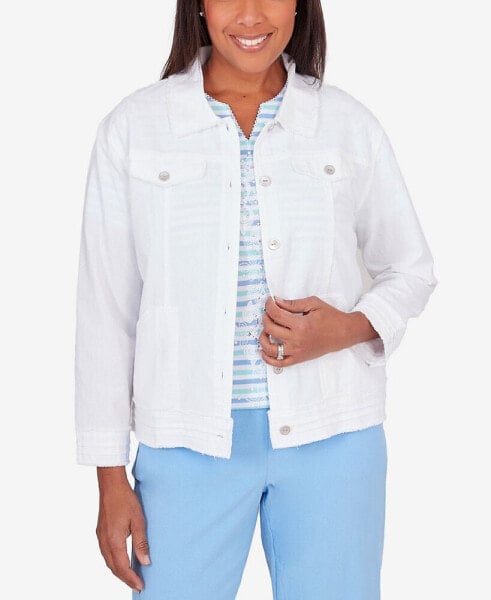 Women's Hyannisport Long Sleeve Fringe Detail Jacket