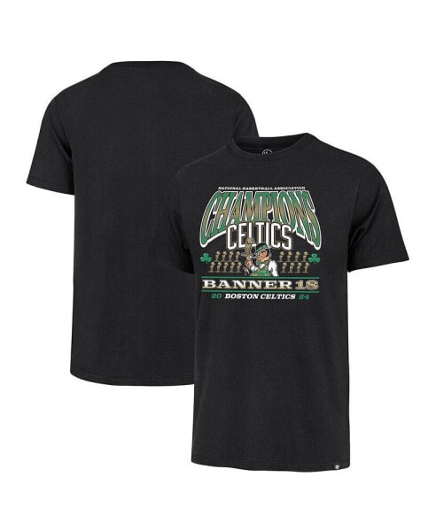 Men's Black Boston Celtics 18-Time NBA Finals Champions Banner Franklin T-Shirt