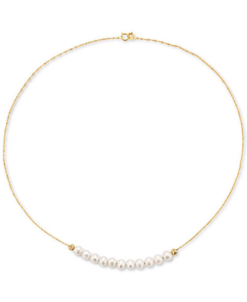 EFFY Collection eFFY® Cultured Freshwater Pearl (5-1/2mm) 18" Statement Necklace in 14k Gold