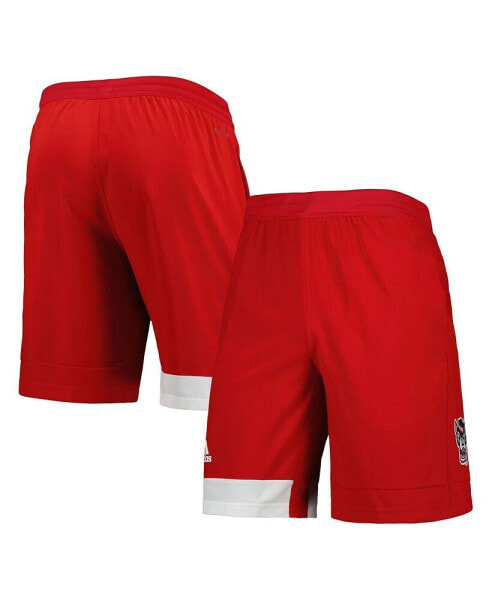 Шорты тренировочные Adidas NC State Wolfpack красные для мужчин