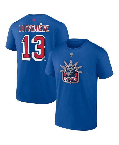 Men's Alexis Lafreniere Royal New York Rangers Special Edition 2.0 Name and Number T-shirt