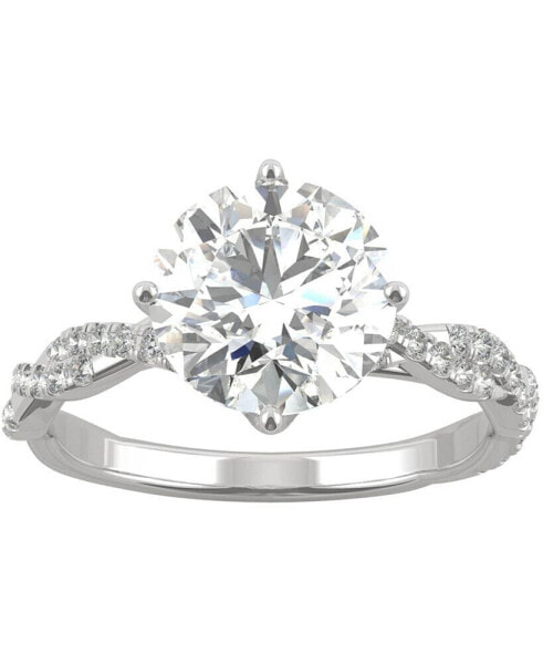 Moissanite Twist Engagement Ring (2-1/3 ct. t.w. DEW) in 14k White Gold