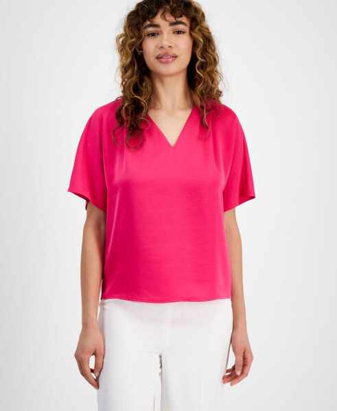 Women's V-Neck Dolman-Sleeve Top, Created for Macy's