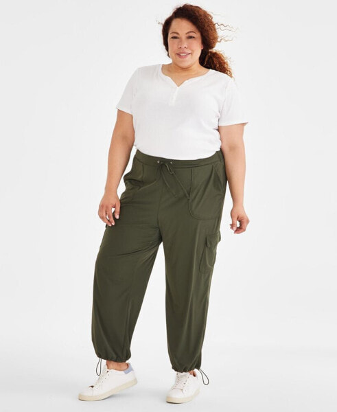 Style & Co Plus Size Pull-On Utility Pants, Created for Macy's