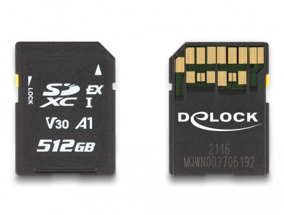 Delock 54092 - 512 GB - SD - UHS-I - 858 MB/s - 804 MB/s - Class 3 (U3)