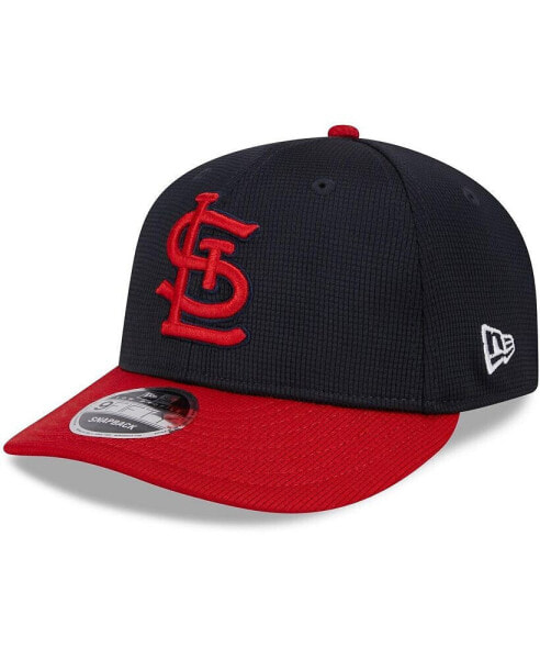 Men's Navy St. Louis Cardinals 2024 Batting Practice Low Profile 9FIFTY Snapback Hat