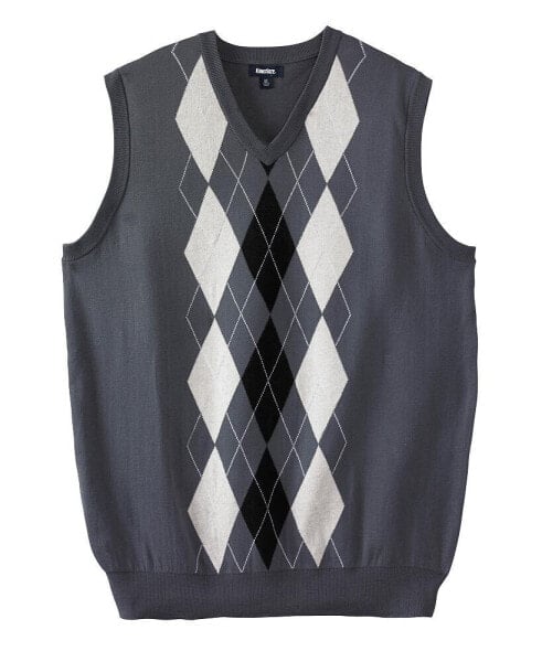 Big & Tall V-Neck Argyle Sweater Vest