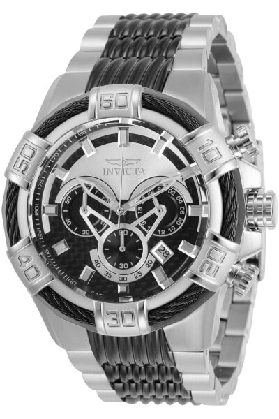 Часы наручные мужские Invicta Bolt 52 мм из нержавеющей стали VD53 Quartz (One Size черная сталь)