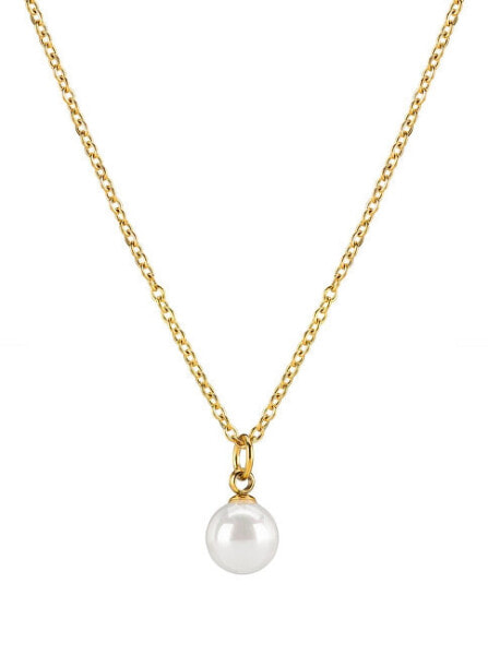 Elegant gold-plated necklace with pearl VJMS002NR