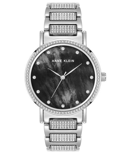 Women's Three Hand Quartz Silver-Tone Alloy Watch, 36mm