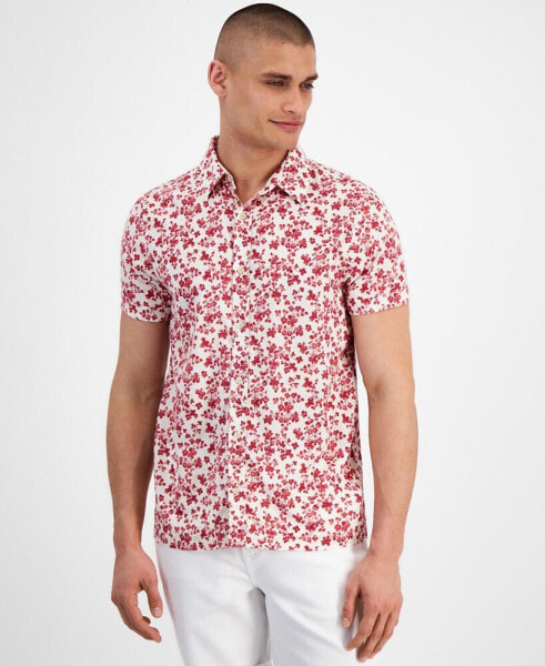 Рубашка мужская Sun + Stone с коротким рукавом и принтом "Julius", созданная для Macy's