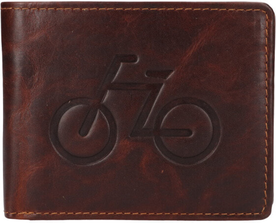 Pánská kožená peněženka 66-6535/M BRN BICYCLE