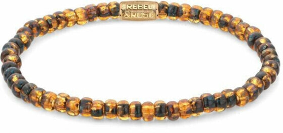 Japanese Tiger Gold Beaded Bracelet RR-40114-G