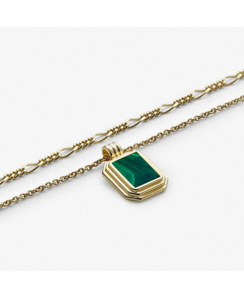 Layered Necklace Set - Temple Green