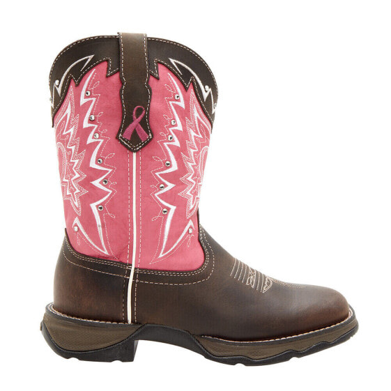 Durango Benefiting Stefanie Spielman Square Toe Cowboy Womens Brown, Pink Casua