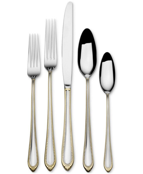 Regent Bead Gold 65 Piece Flatware Set