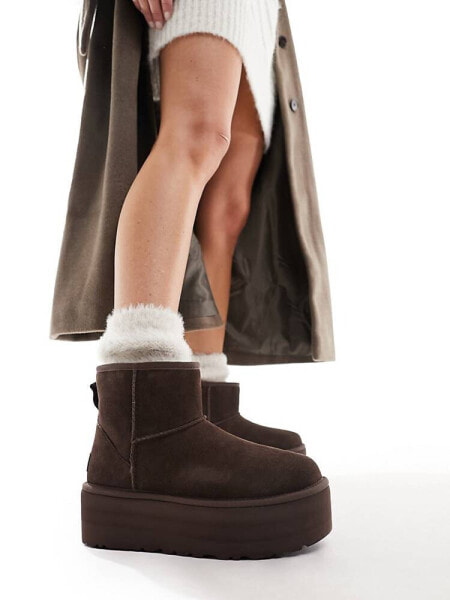 UGG Classic mini platform boots in brown