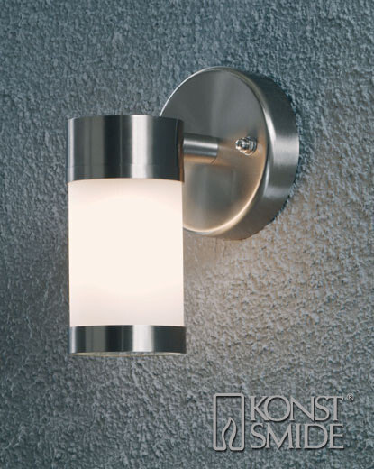 Konstsmide 7593-000 - Outdoor wall lighting - Stainless steel - Garden - Patio - White - 1 bulb(s) - Warm white