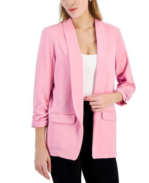 Women's Knit 3/4-Sleeve Boyfriend Blazer, Created for Macy's