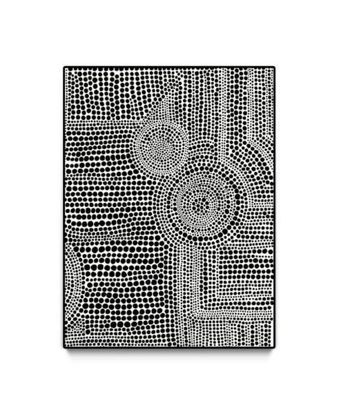 Clustered Dots a Oversized Framed Canvas, 40" x 60"