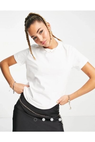 Sportswear İnce Kumaş Düz Pamuklu Kısa Kollu Kadın T-Shirt