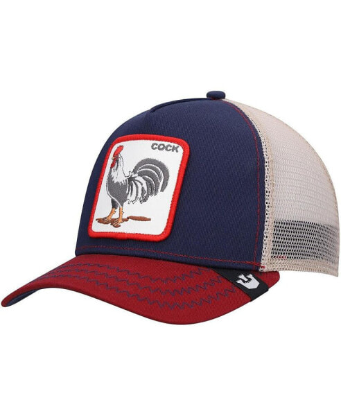 Navy/Red The Rooster Trucker Snapback Hat