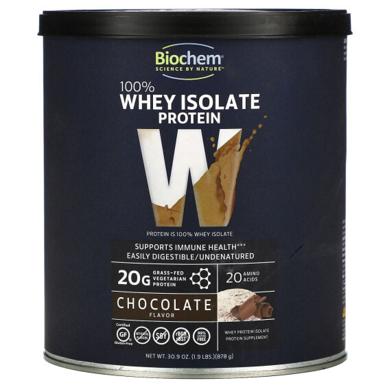 Сывороточный протеин Biochem 100% Whey Isolate Protein шоколадный 878 г