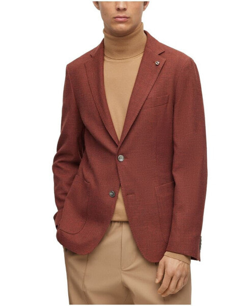 Men's Micro-Pattern Slim-Fit Jacket