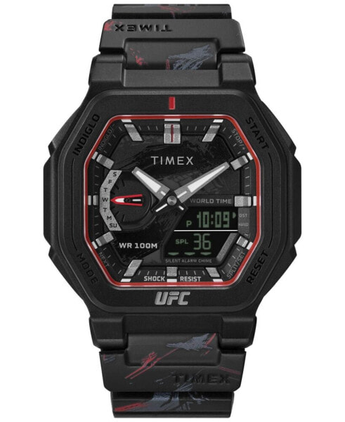 Часы и аксессуары Timex Men's Colossus аналогово-цифровые черные полиуретановые, 45 мм