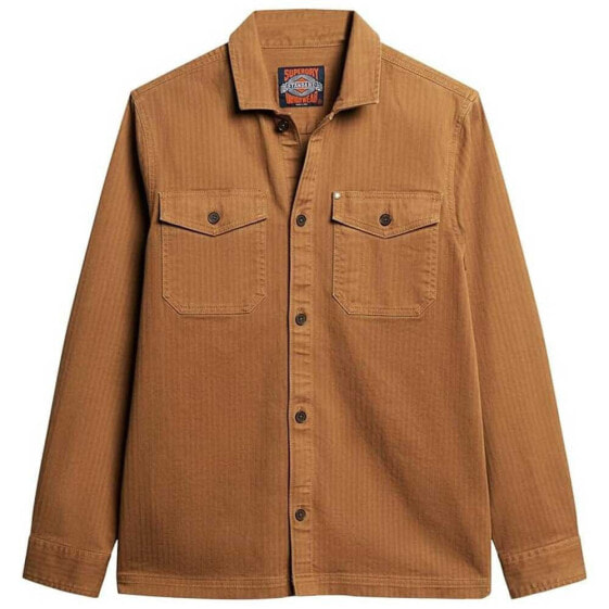 SUPERDRY Merchant Herringbone long sleeve shirt