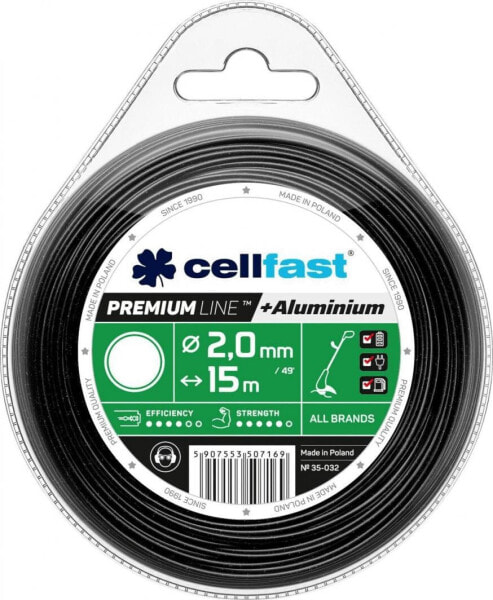 Леска Cellfast żyłka tnąca premium 2,0mm / 15m okrągła (35-032)