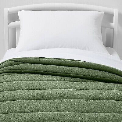 Toddler Channel Jersey Kids' Comforter Green - Pillowfort