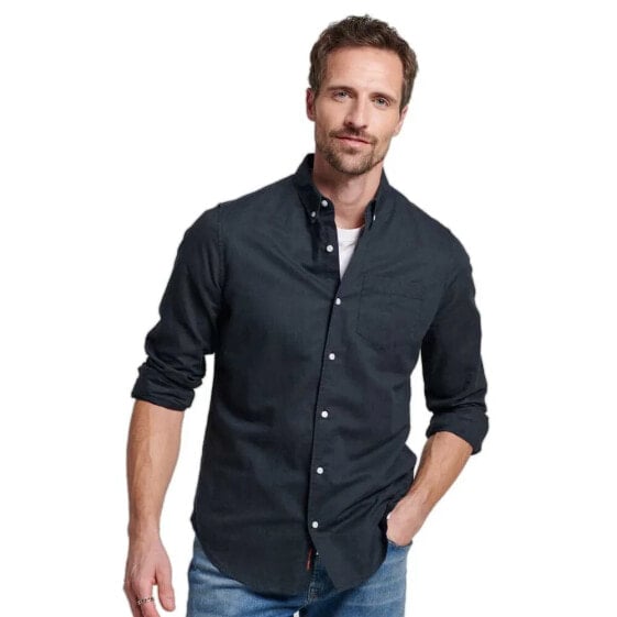 SUPERDRY Studios Linen BD long sleeve shirt