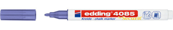 Ручка маркерная металлическая EDDING Kreidemarker 4085 лиловая - Bullet - 1 шт