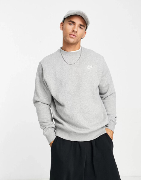 Nike Club crew sweatshirt in grey