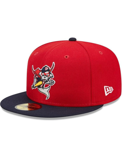 Головной убор New Era мужской красный, темно-синий Portland Sea Dogs Marvel x Minor League 59FIFTY