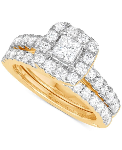 Diamond Princess Bridal Set (2 ct. t.w.) in 18k White, Yellow or Rose Gold