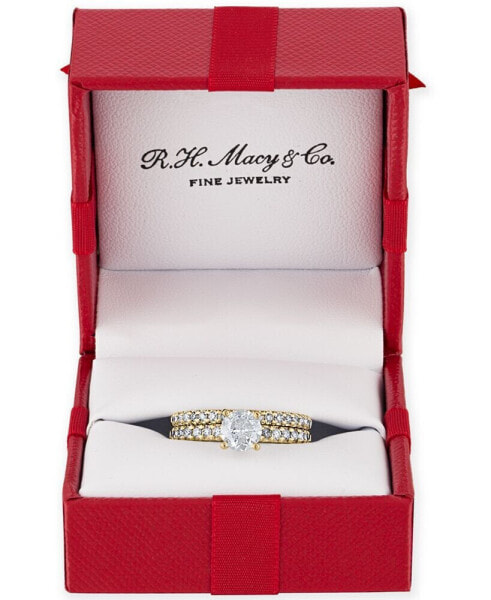 Diamond (1-1/2 ct. t.w.) Bridal Set in 14K White, Yellow or Rose Gold