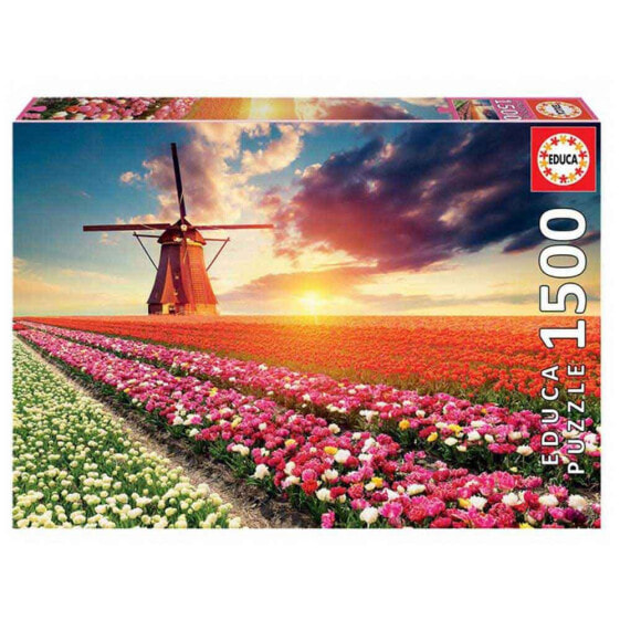 EDUCA BORRAS 1500 Pieces Landscape Of Tulips Puzzle