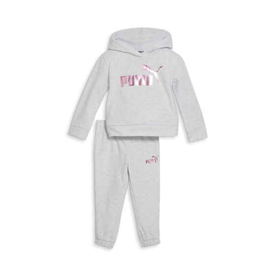 Puma TwoPiece Fleece Hoodie & Jogger Set Toddler Girls Grey Casual Tops 85969101