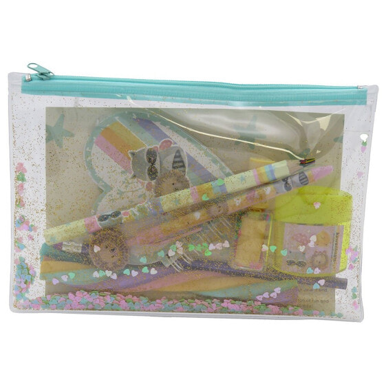 KAWANIMALS Jumbo Pencil Case And Stationary Accesories Set