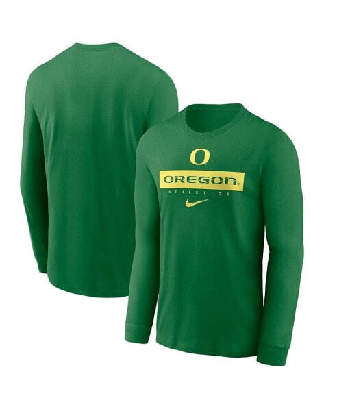 Men's Green Oregon Ducks 2024 Sideline Legend Performance Long Sleeve T-Shirt