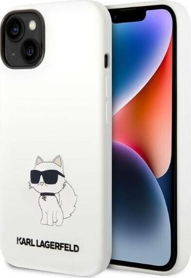 Karl Lagerfeld Etui Karl Lagerfeld KLHCP14MSNCHBCH Apple iPhone 14 Plus hardcase biały/white Silicone Choupette