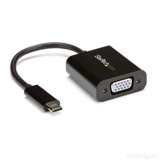 Адаптер USB-C к VGA - Черный - 1080p - Конвертер видео для MacBook Pro - Startech.com - CDP2VGAEC - USB Type-C - VGA (D-Sub) выход - 1920 x 1200 пикселей