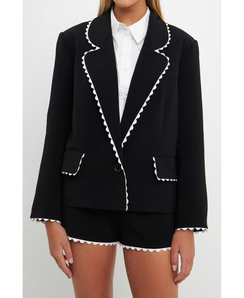 Women's Rickrack Edge Blazer