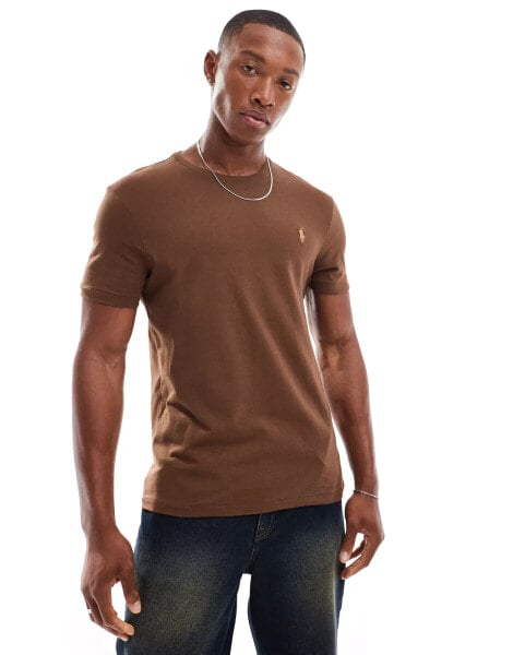 Polo Ralph Lauren icon logo t-shirt in brown