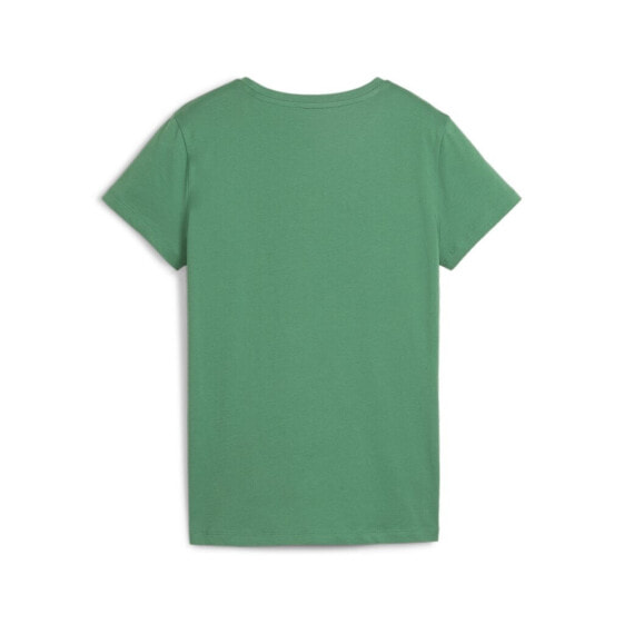 PUMA Women's Green SHORT SLEEVE T-Shirt Women's Green Essentials + Script