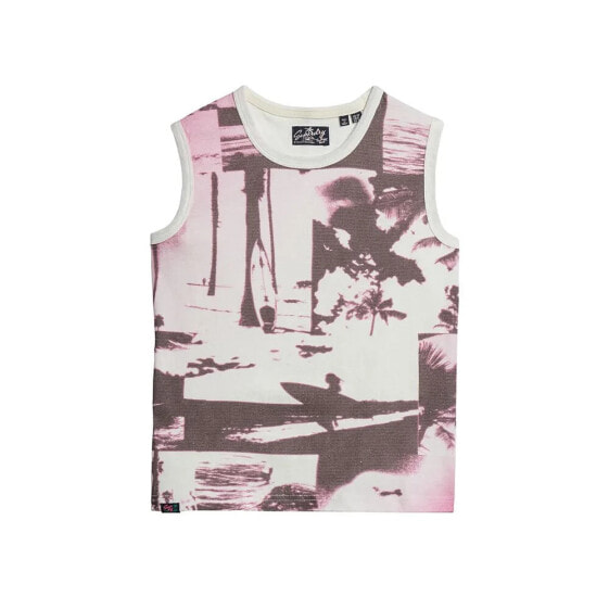 SUPERDRY Photographic Logo Slim sleeveless T-shirt